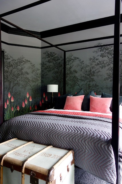 Upper Brook St Guest Bedroom eclectic-bedroom