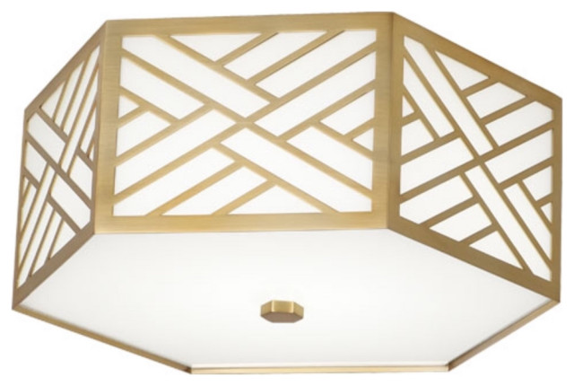 modern brass flush mount