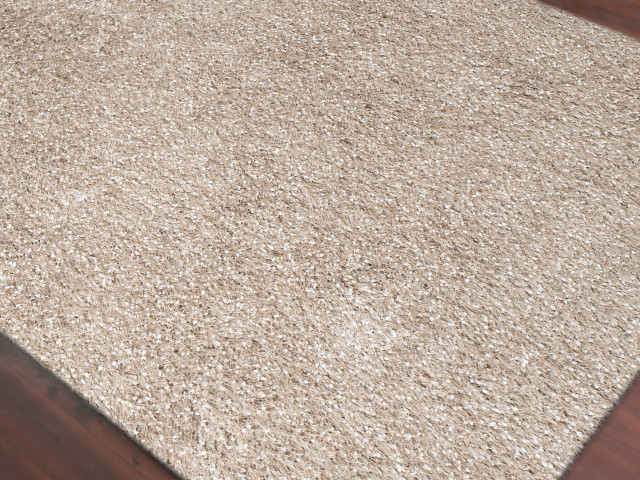 Amer Rugs Peacock PEK-1 Champagne Beige Shag Area Rugs, 3'6