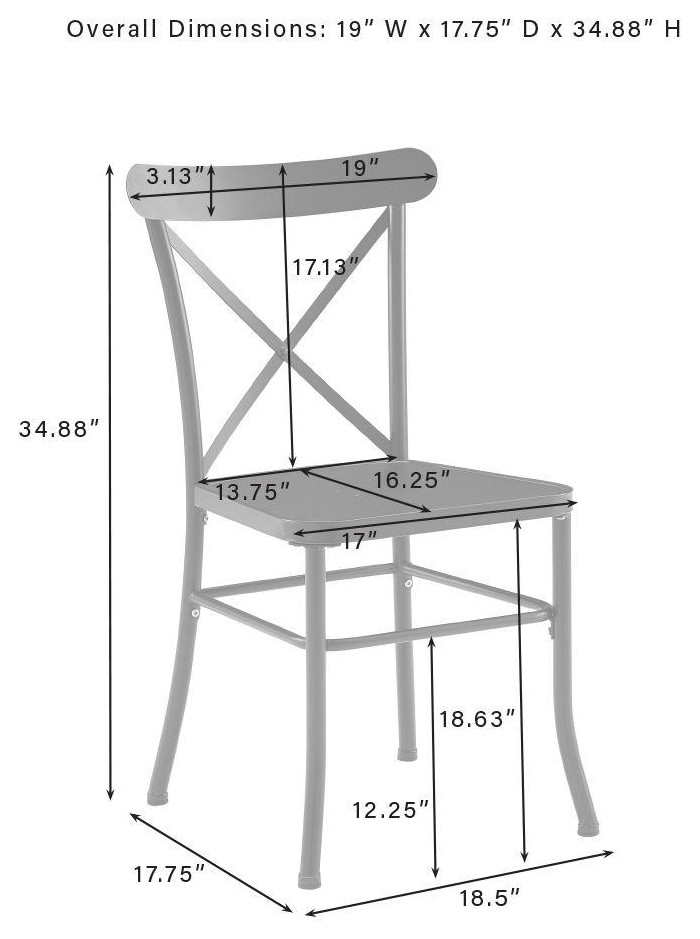 Astrid 7Pc Outdoor Metal Dining Set Matte Black Dining Table & 6