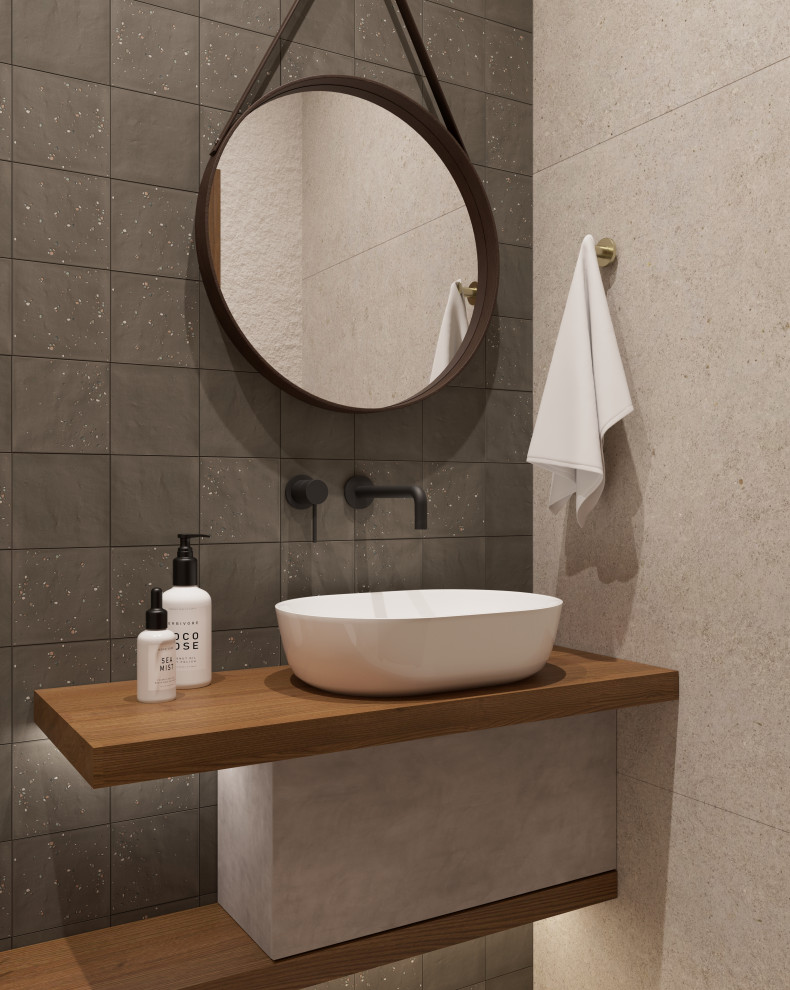 Проект квартиры в Москве, стиль ваби-саби