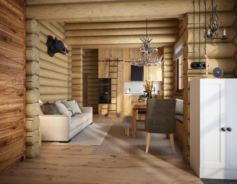 Деревянный дом с баней