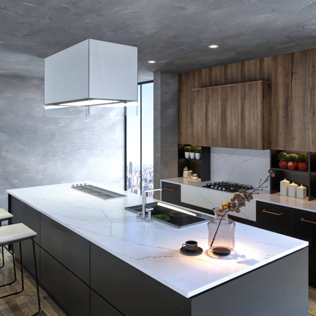 Heirloom Grey Quartz Bathroom Vanity Tops Project in Dallas, TX