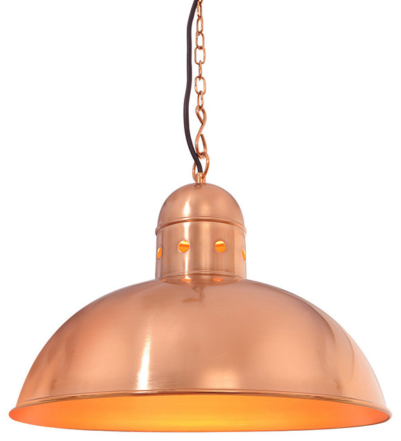 Factory Copper Pendant Light Industrial Lighting By Houzz Factory Copper Pendant Light