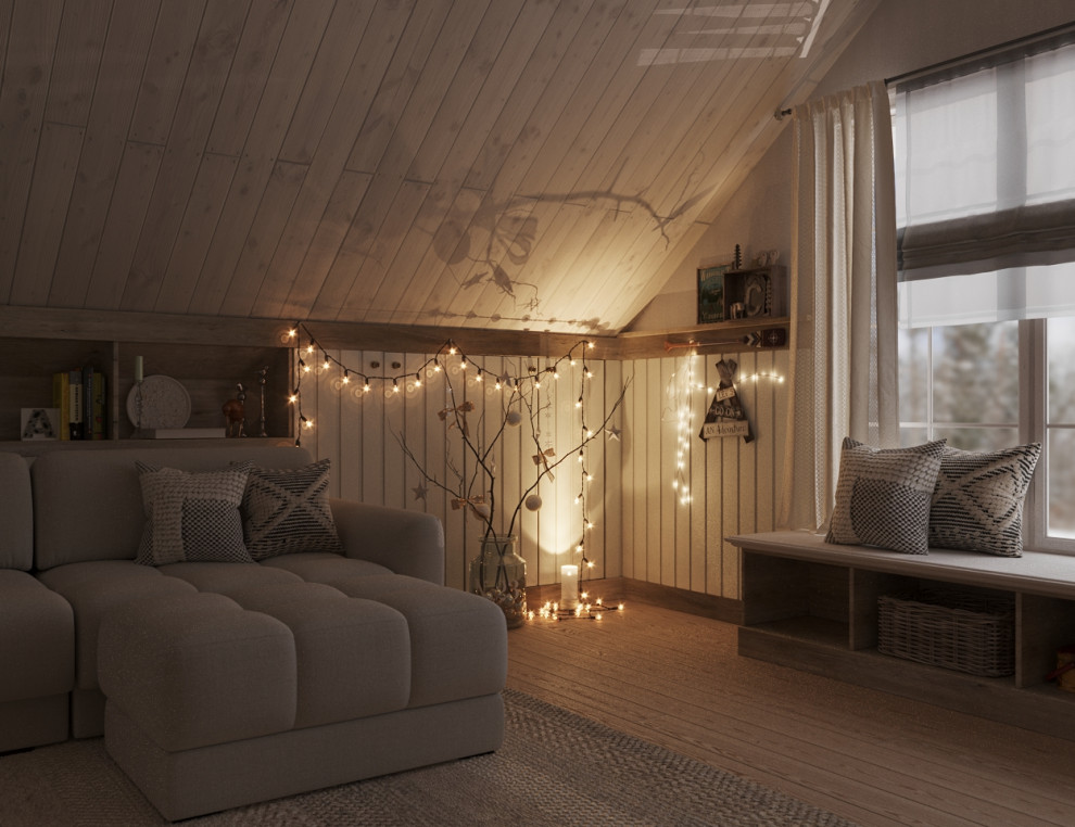 Загородный дом с мансардой