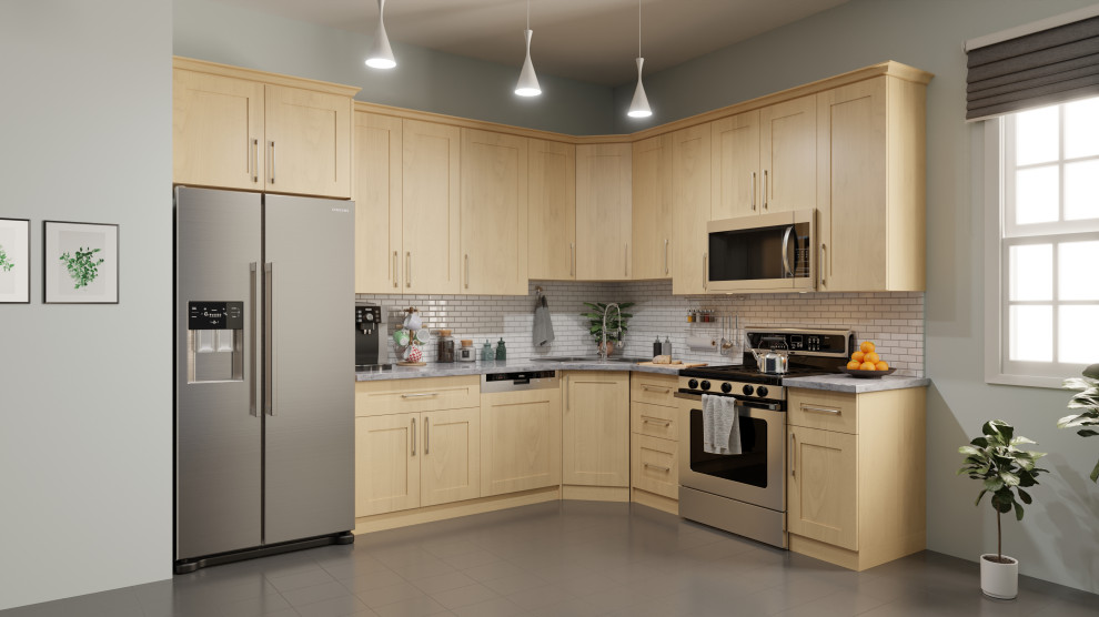 Example of a mid-sized transitional kitchen design in DC Metro