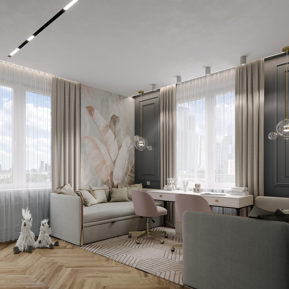 Детская комната в стиле неоклассика ЖК "Родной город"
