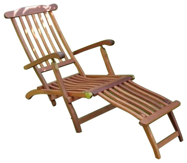 Pemberly Row 5 Position Wood Reclining Folding Steamer Lounge