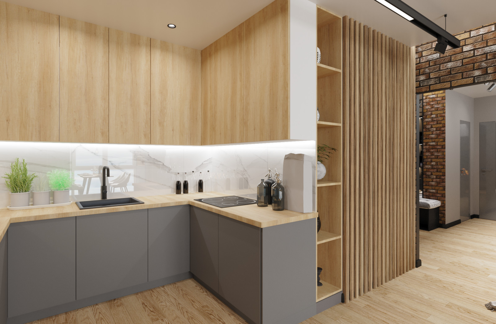 Грин Парк кухня - гостиная