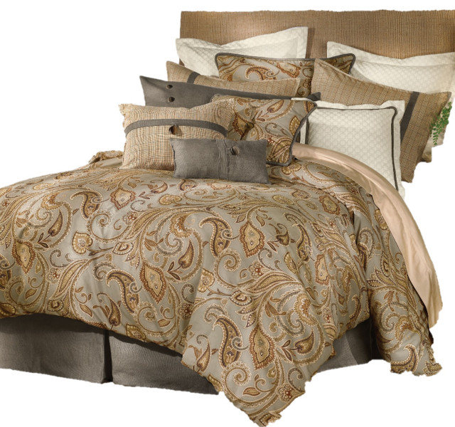 4Piece Piedmont Super King Comforter Set Mediterranean Comforters And Comforter Sets by