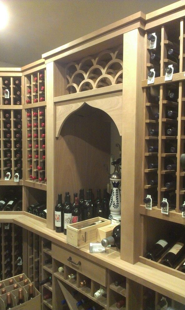 Inspiration for an eclectic wine cellar remodel in San Diego