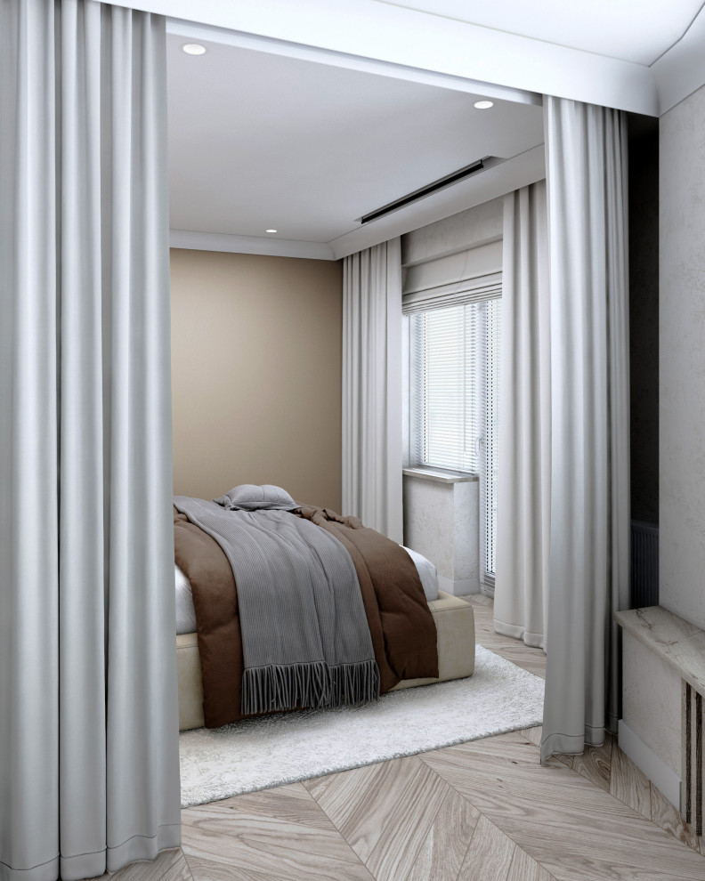 Спальня с кабинетом Интересная геометрия