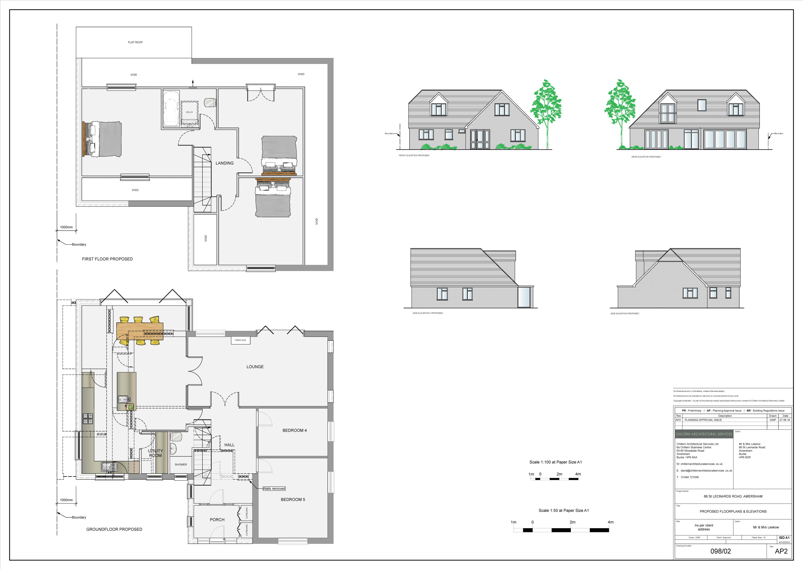 Approved plans for Bungalow Conversion