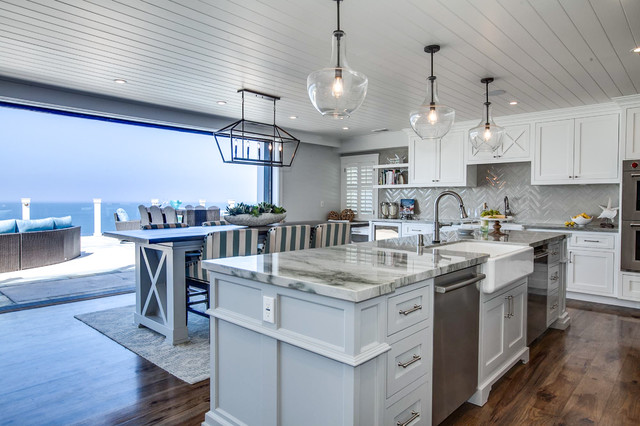 Ocean Front Coastal Home beach-style-kitchen