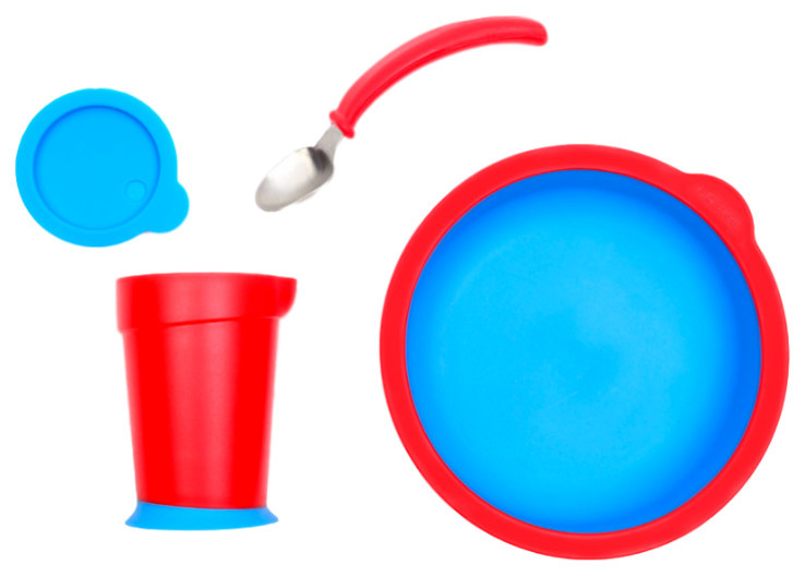 4Piece Eatwell Smart Assistive Tableware Set In Red Contemporary
