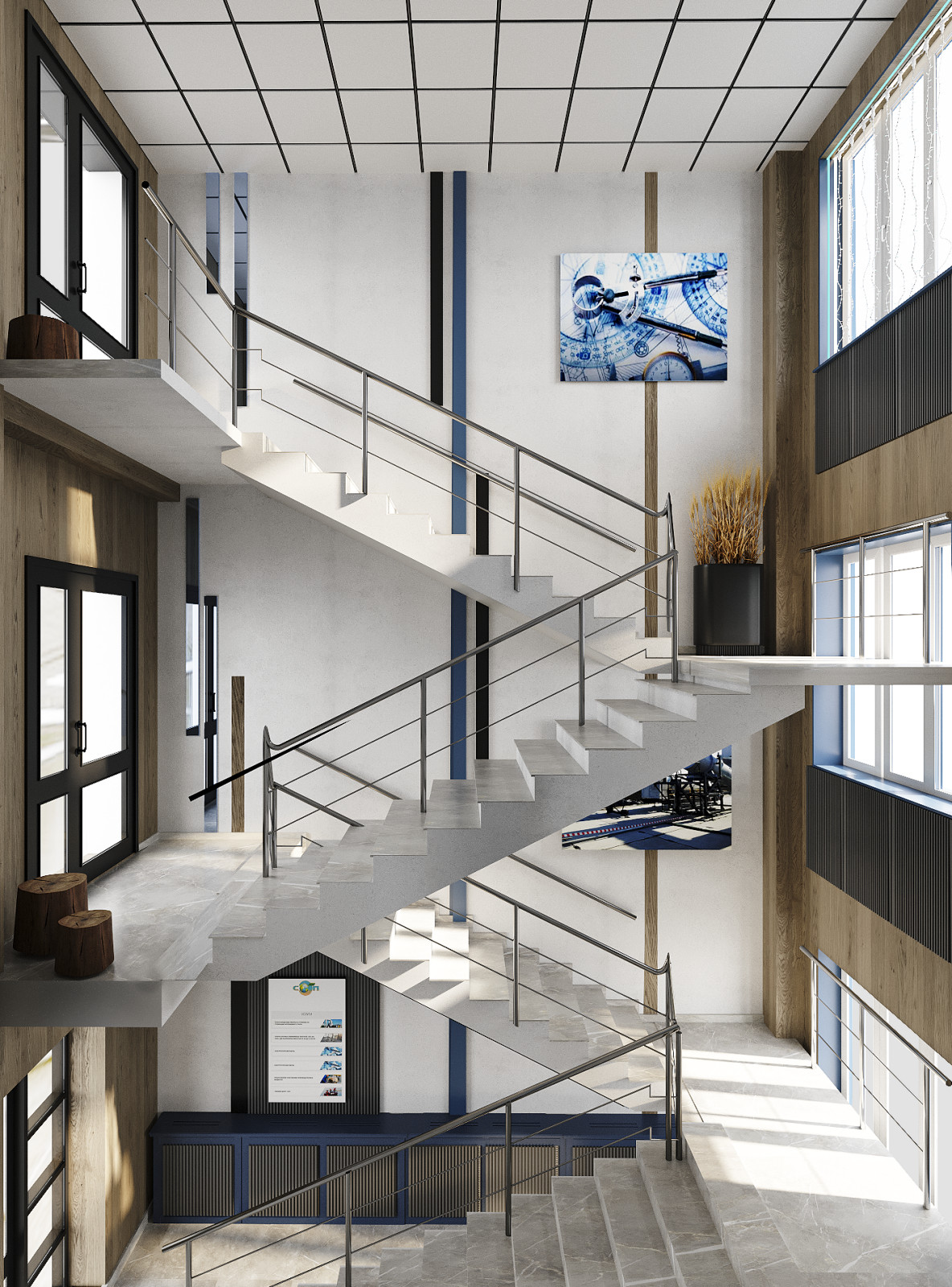 Проект лестничного проема завода СЭП