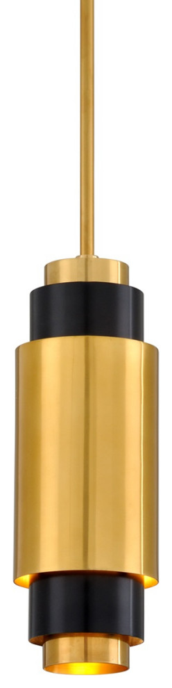 Sidcup - 1 Light 14" Pendant - Vintage Brass Bronze Accents