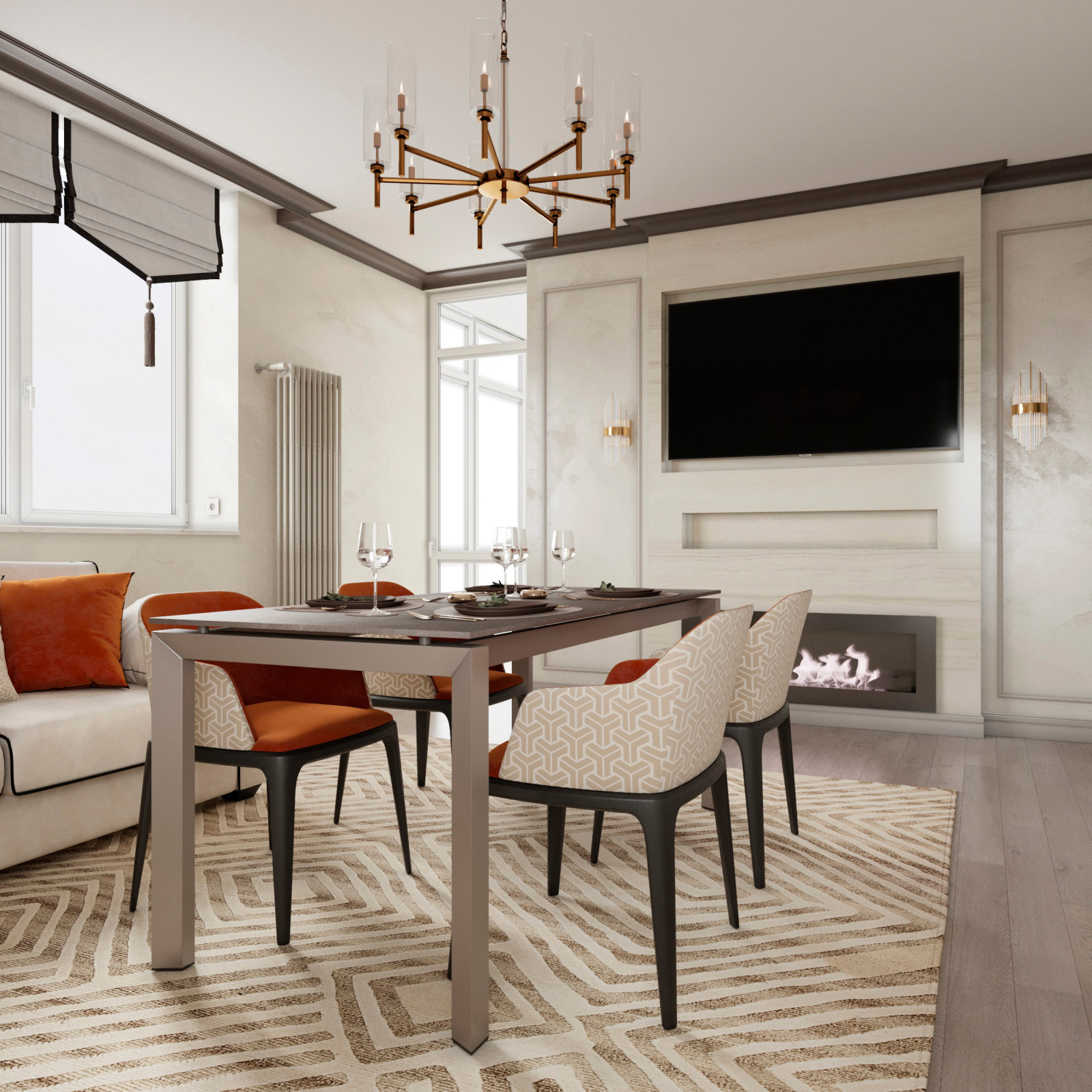 Дизайн-проект квартиры в ЖК "Европейский берег", г.Тюмень