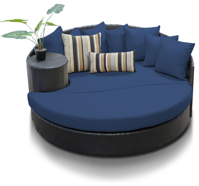 Newport Circular Sun Bed, Outdoor Wicker Furniture Tropical Outdoor