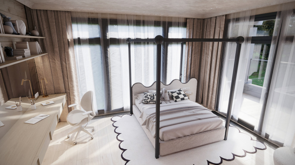 Интерьер подмосковного брусового дома компании Honka