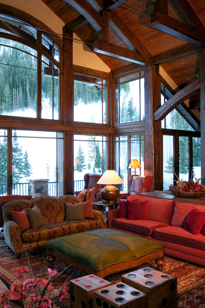 Inspiration for a country family room in Salt Lake City.