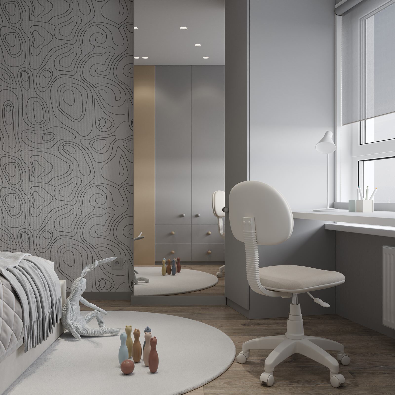 Проект квартиры для молодой семьи в Екатеринбурге.