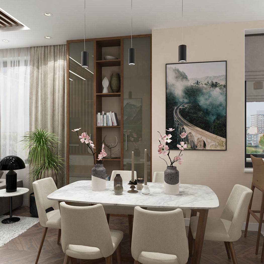 Квартира ЖК Достояние 100 м2 (Современный стиль)