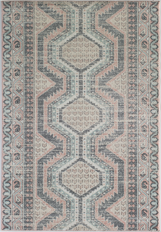 Harper Vintage Transitional Soft touch Area Rug, 5' X 7' Southwestern