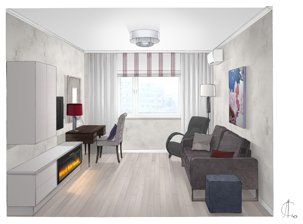 Квартира в серых тонах