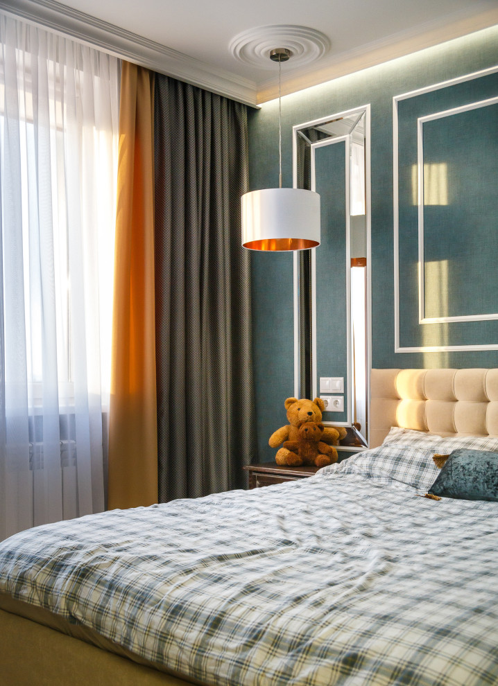 Разноцветная двухкомнатная квартира для девушки, которая любит вязать.