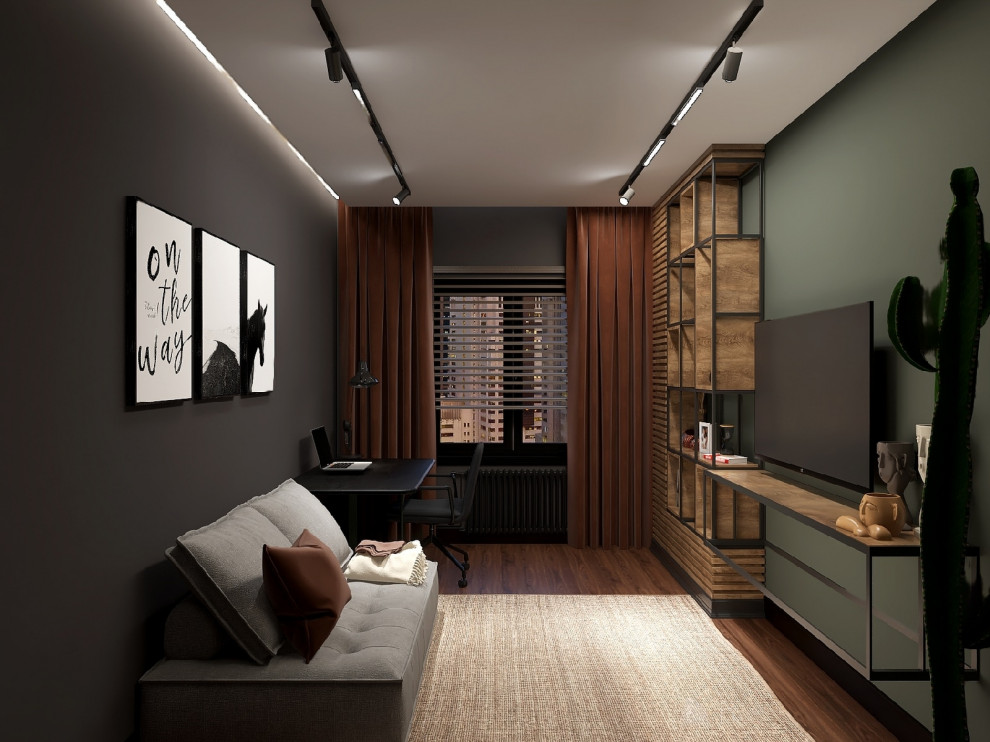 Трешка в стиле лофт для холостяка