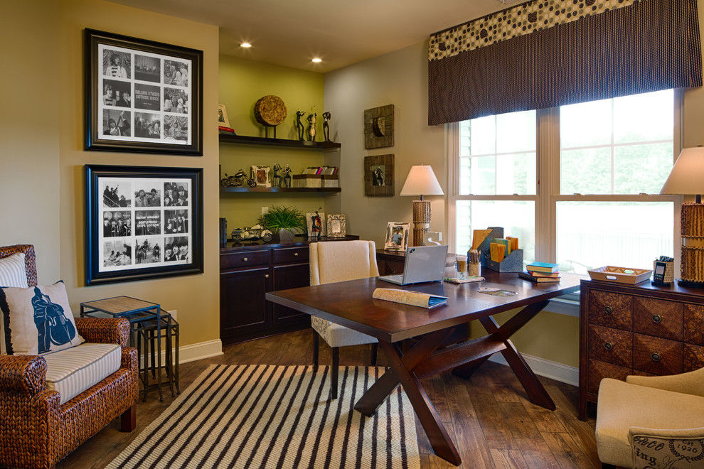 Home office - transitional home office idea in Cleveland