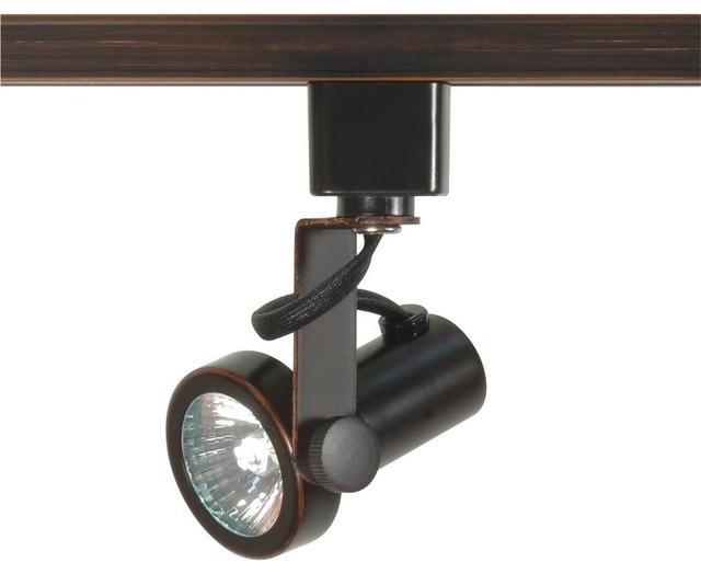 1 Light MR16 Gimbal Ring Track Head Transitional Track Heads And