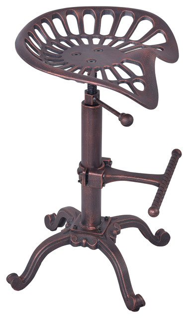 Iron Saddle Copper Barstool jax industrial adjustable tractor barstool industrial copper industrial bar stools and counter stools by armen living