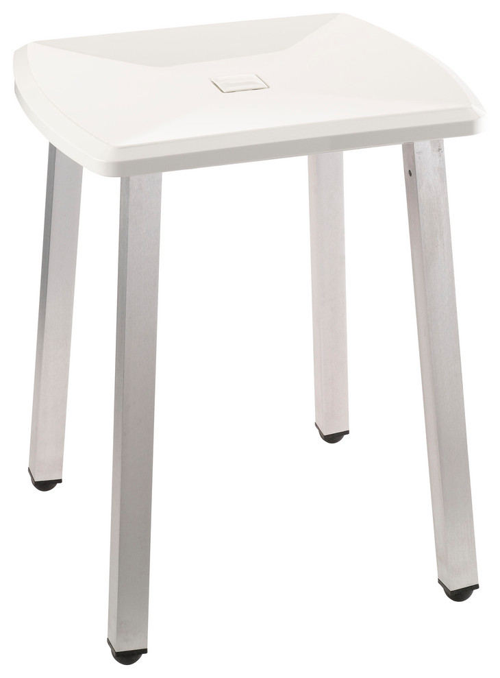 White Shower Stool Modern Shower Benches & Seats by Ponte Giulio