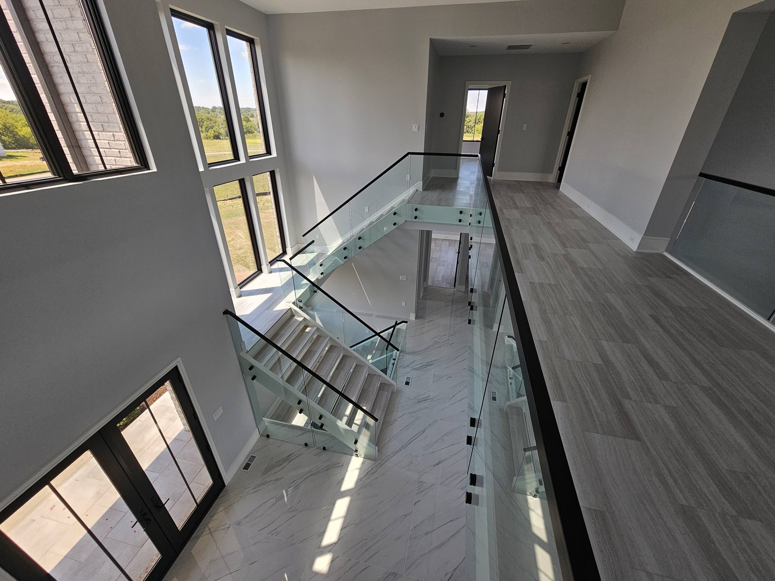 125_Modern Open Rise Stair with Glass Balustrade, Aldie, VA 20105