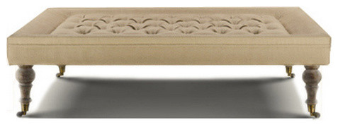 Bensington Tufted Coffee Ottoman-Hemp