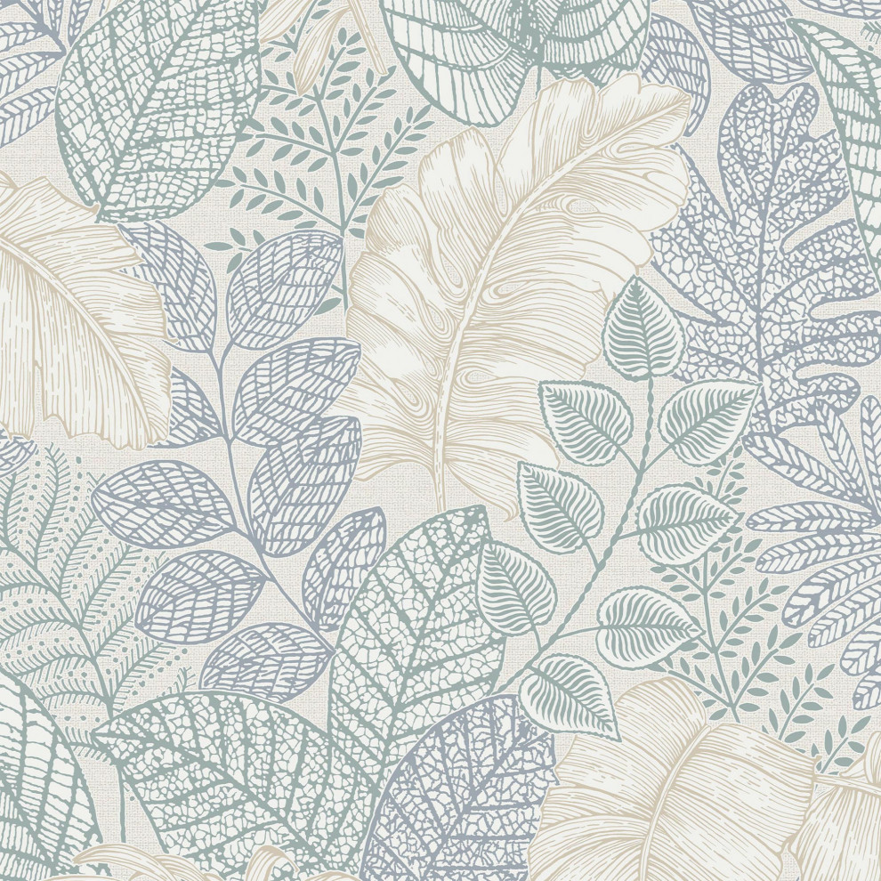Superfresco Easy Scattered Leaves Wallpaper Tropical Wallpaper by