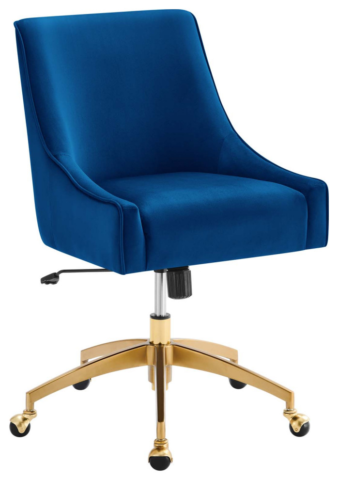 Discern Performance Velvet Office Chair Contemporary Office Chairs