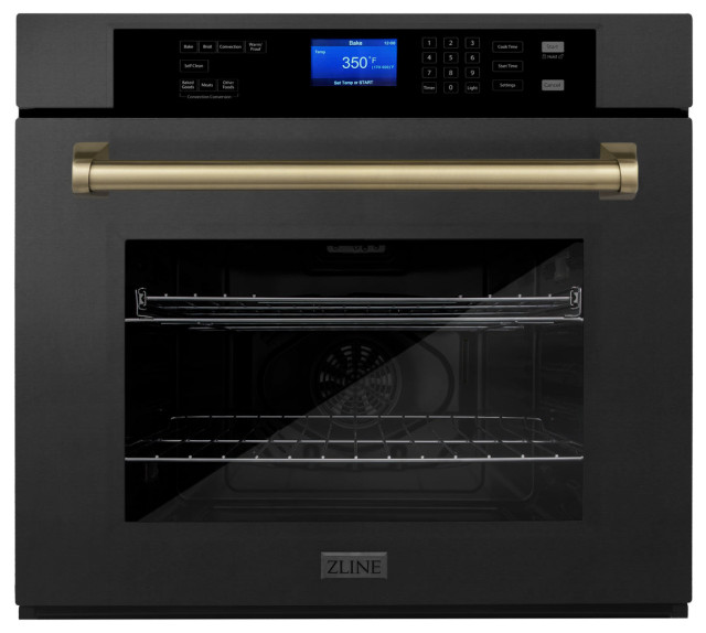 30" Single Wall Oven With Self Clean & True Convection, Black Stainless