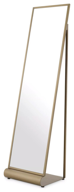 Rectangular Brass Floor Mirror Eichholtz Panorama Contemporary Floor Mirrors By Oroa