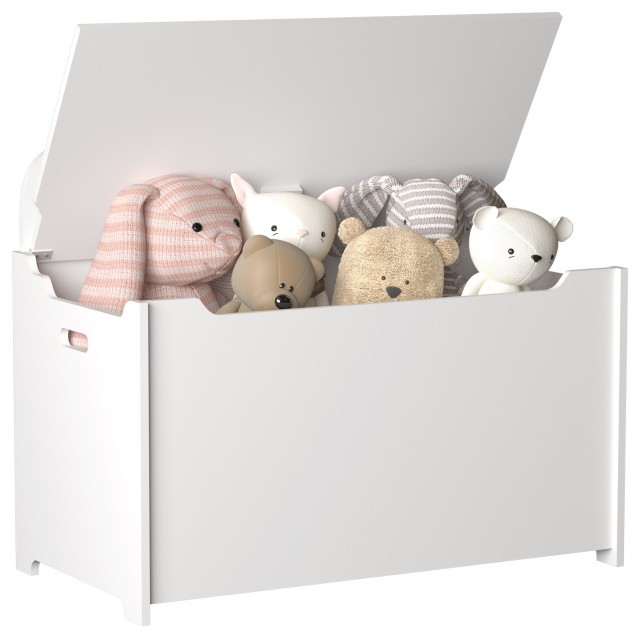 TATEUS 30" Wooden Toy Box/Bench for Kids Storage Solution for Children