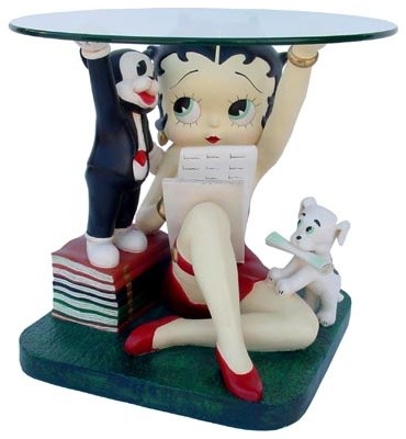 Betty Boop Home Decor | betty boop side table with magazine rack Betty Boop Home Decor | betty boop side table with magazine rack