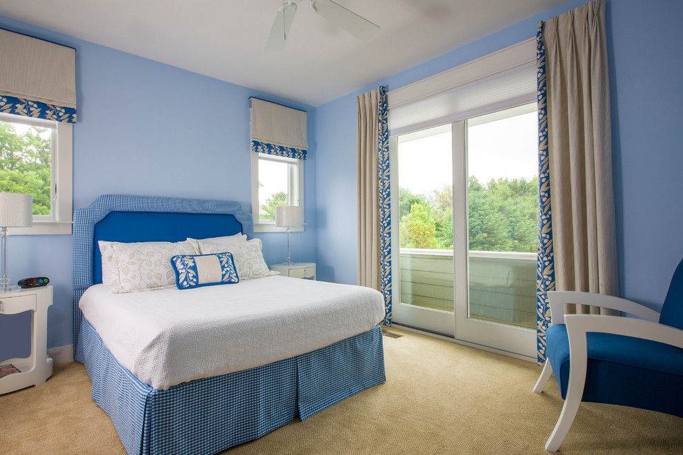 This is an example of a beach style bedroom in Baltimore.