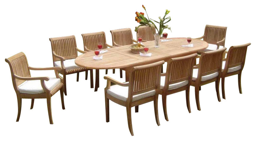 9 Piece Outdoor Teak Dining Set 117, Outdoor Furniture That Lasts Forever