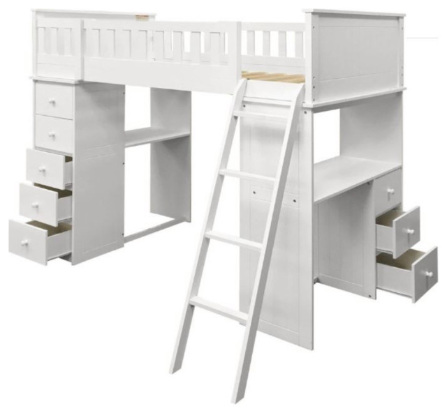 Acme Willoughby Twin Loft Bed White Finish