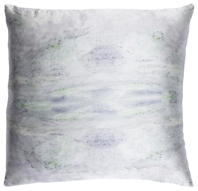 Kalos Abstract Gray And Lilac Throw Pillow Contemporary