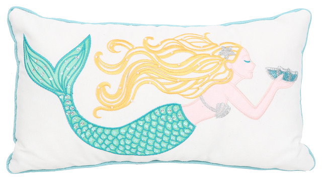 mermaid throw pillow