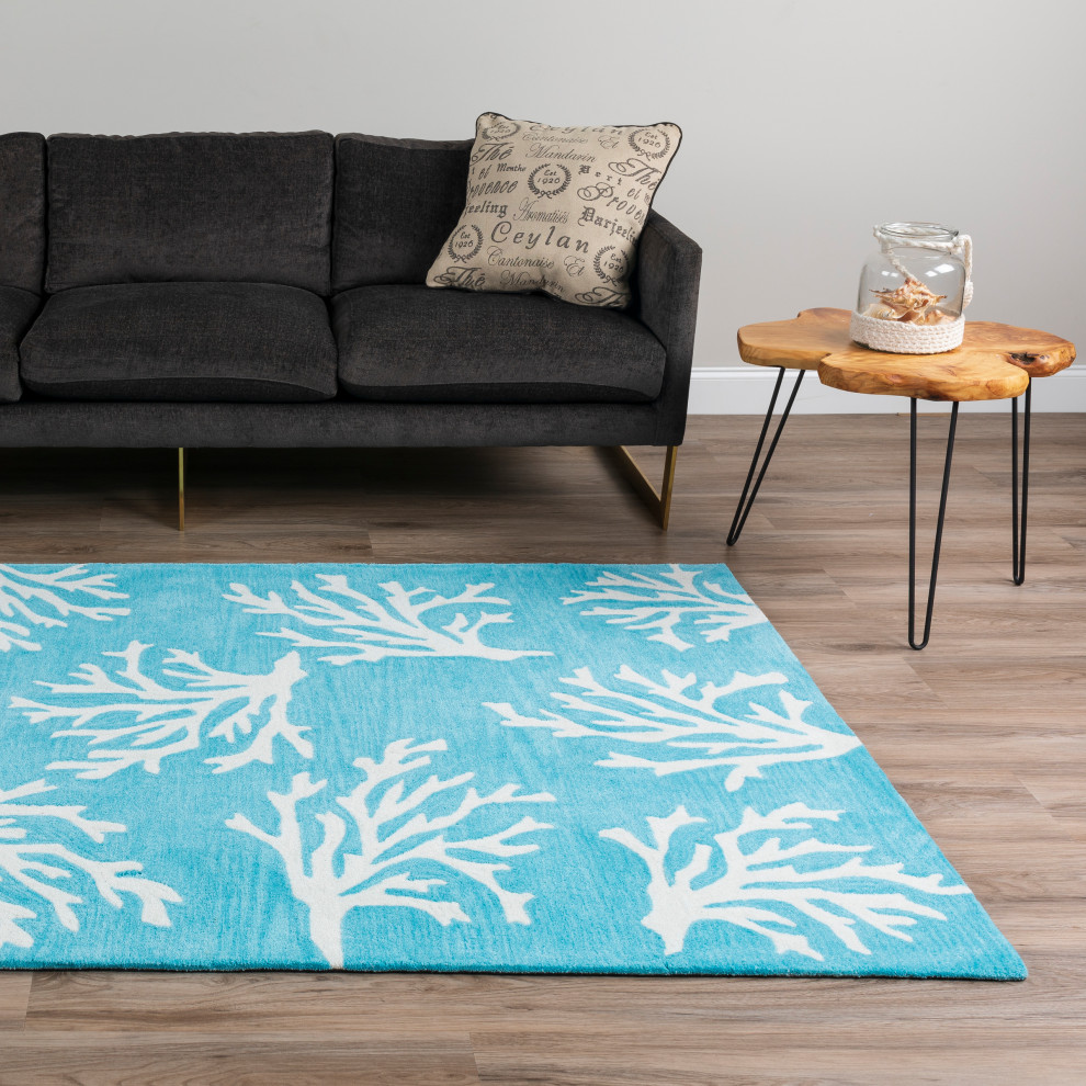 Addison Beaches Coastal Coral Coral Reef Area Rug Beach Style Area
