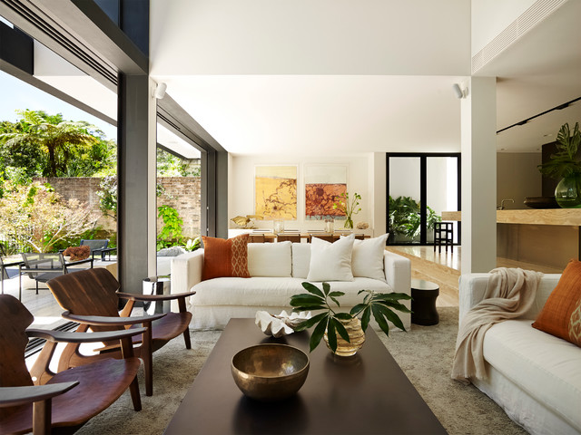  Tropical  House Contemporary Living Room Sydney by 